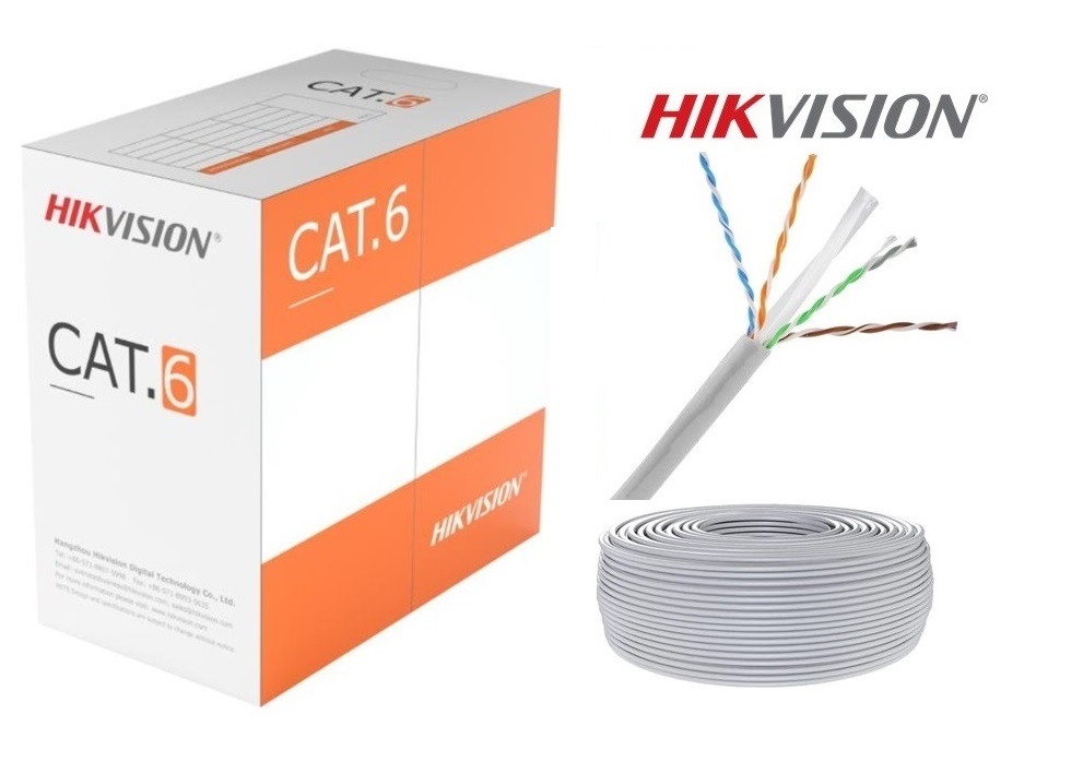 Cable Reseau CAT6 UTP Hikvision Couleur Gris
