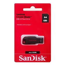 Cle Usb 64Go Sandisk  2.0 Plastique 