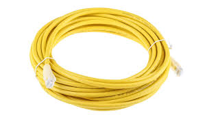 CORDON RESEAU 10M JAUNE CAT6