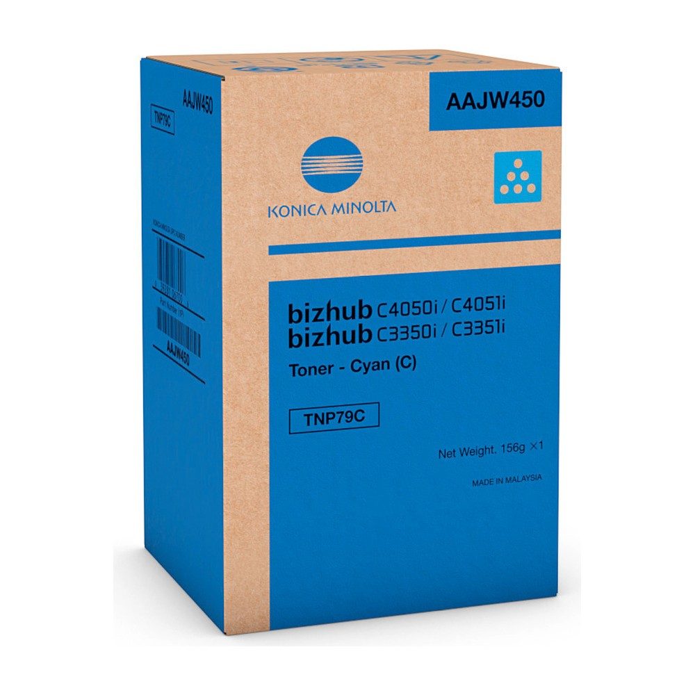 Toner Konica Minolta TNP79 Cyan Original pour Bizhub C3350i,C4050i,C3351i (AAJW450)