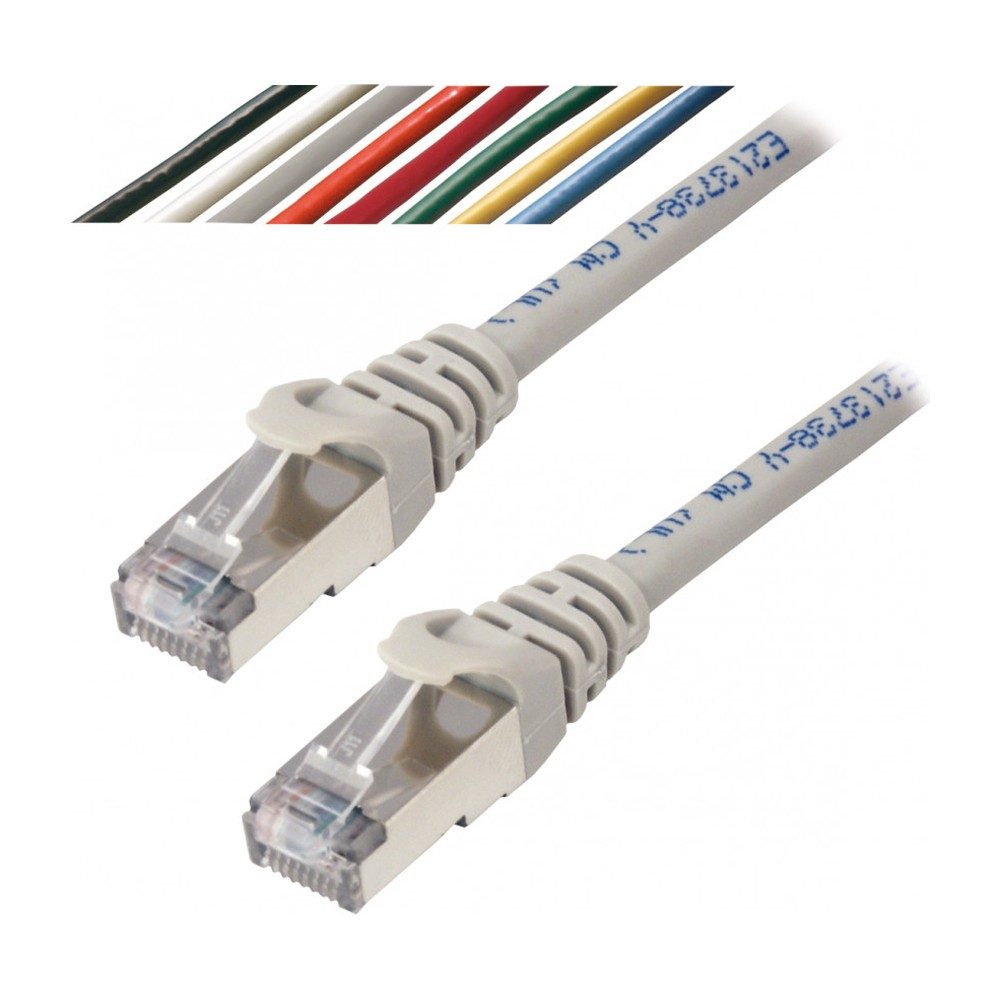 Cable Reseau Cat6A FTP Giganet Couleur Gris