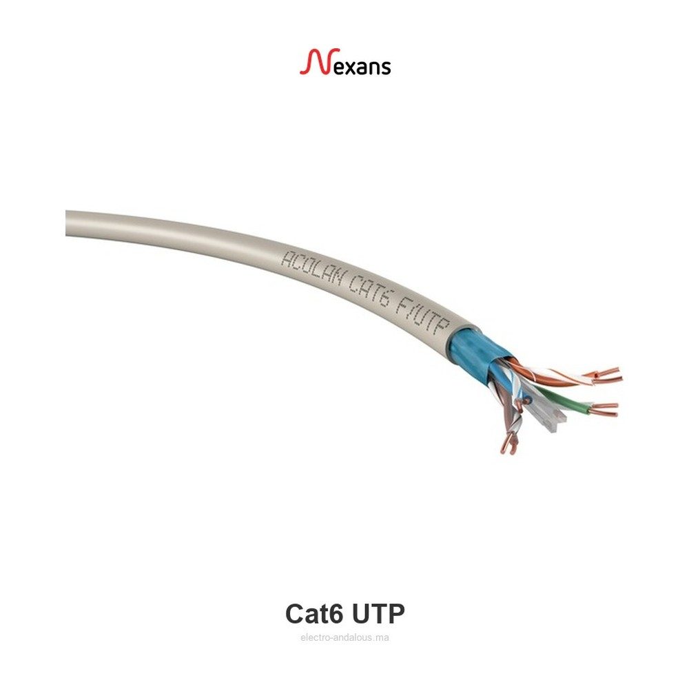 Cable Reseau CAT6 UTP Nexans Couleur Orange