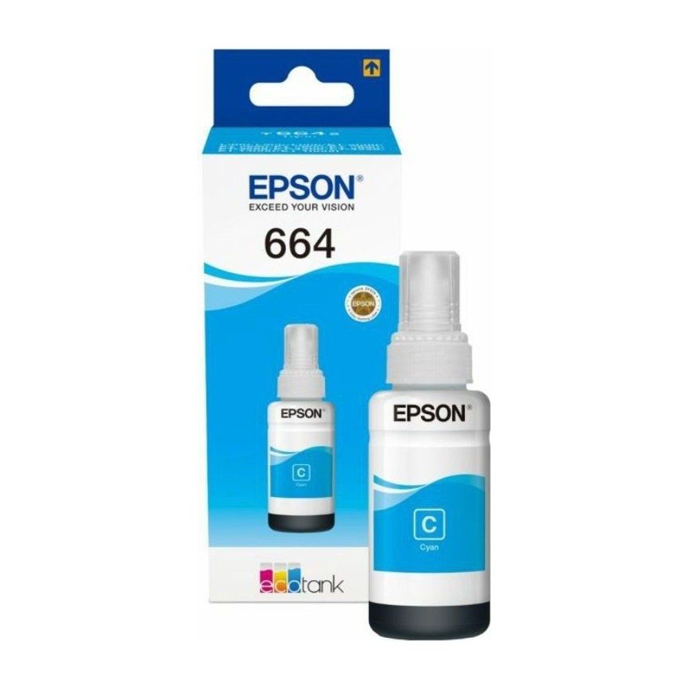 Bouteille Epson 664 Cyan Original — photo 2