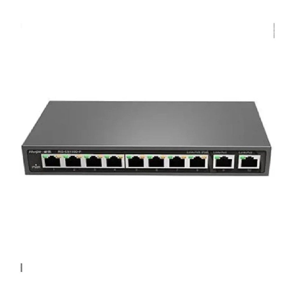 Switch Ruijie RG-ES110D-P PEO 8 ports 10/100 Mbps avec 2 ports Gigabit