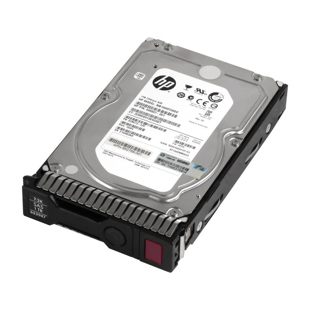 Disque Dur  HPE 1TB SATA 7.2K LFF RW HDD (801882-B21)