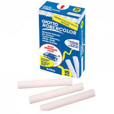 Boite 10 bâtonnets de craie - Blanc