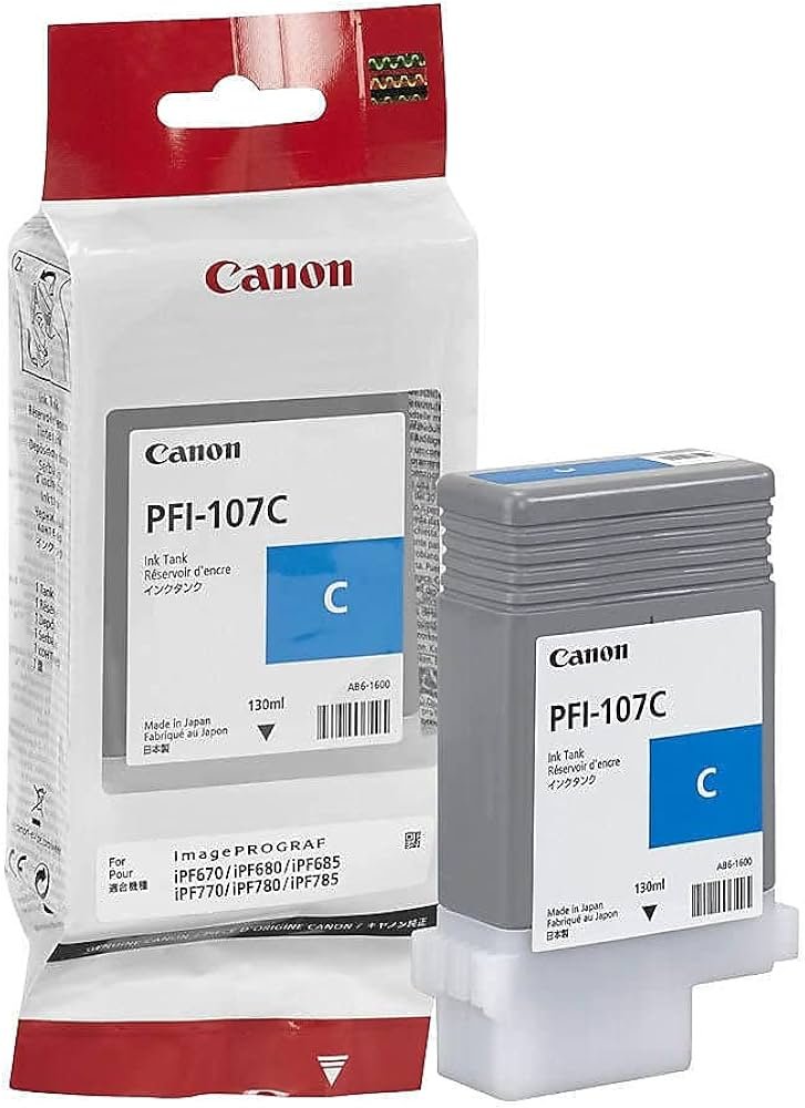 CARTOUCHE CANON PFI 107 CYAN 