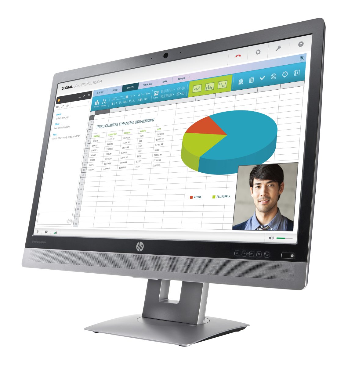Ecran HP Occasion 24" E240C Vga - Hdmi - Display — photo 4